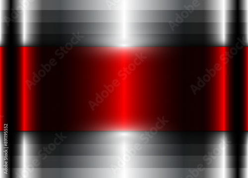 Silver red chrome metal background shiny metallic.