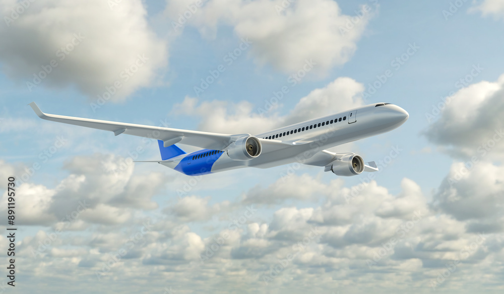 Scene rendering of civil aviation aircraft model Scene rendering of civil aviation aircraft model