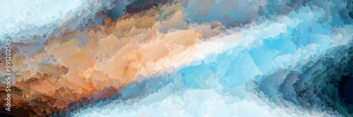 brush stroke inclined vector style concept wall mural blended abstract layered shadow bright and pale rainbow color tone