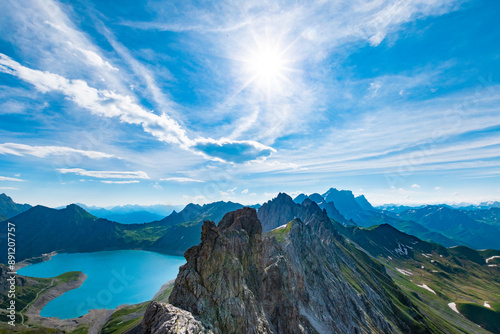 Heart-Shaped Lünersee with Stunning Mountain Views