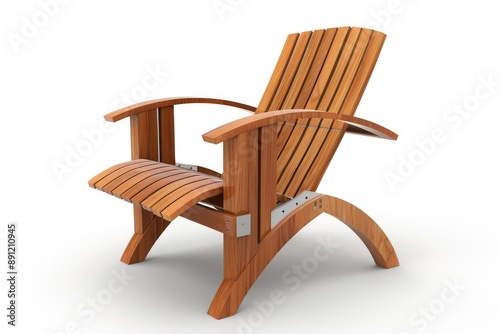 Wooden Adirondack Chair with Curved Back