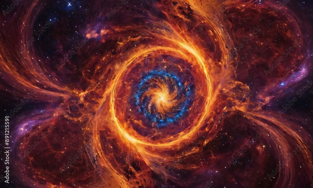 An abstract representation of the birth of a star, with vibrant colors and swirling patterns symbolizing the cosmic forces at play. An abstract representation of the birth of a star, with vibrant colors and swirling patterns symbolizing the cosmic forces at play.