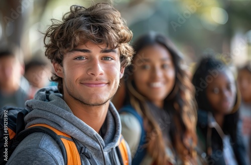 College students on campus 