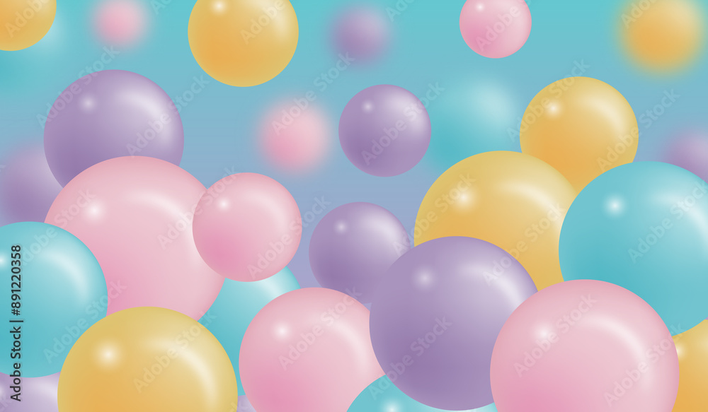 Abstract background of the 3D colorful bubbles, funy bubbles, post card, vector Abstract background of the 3D colorful bubbles, funy bubbles, post card, vector