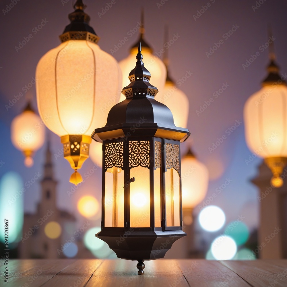 Illustration of arabic lantern Illustration of arabic lantern