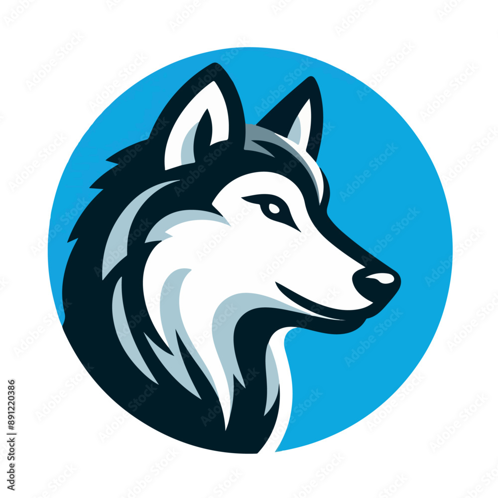 flat vector logo of a wolf. flat vector logo of a wolf.