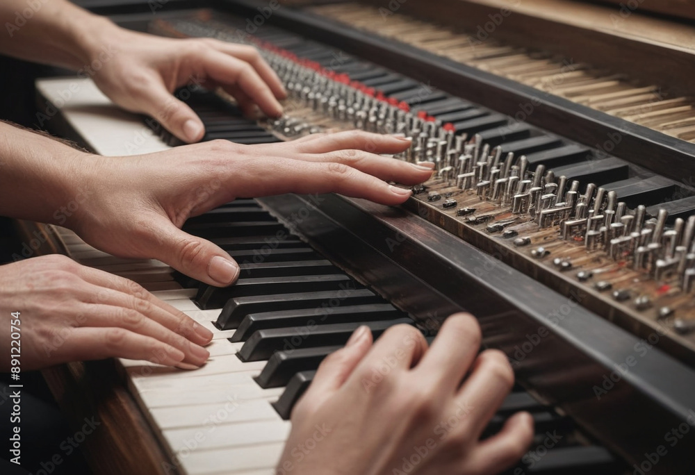 Fototapeta premium Passion: Close-up of passionate hands creating art, music, etc. 