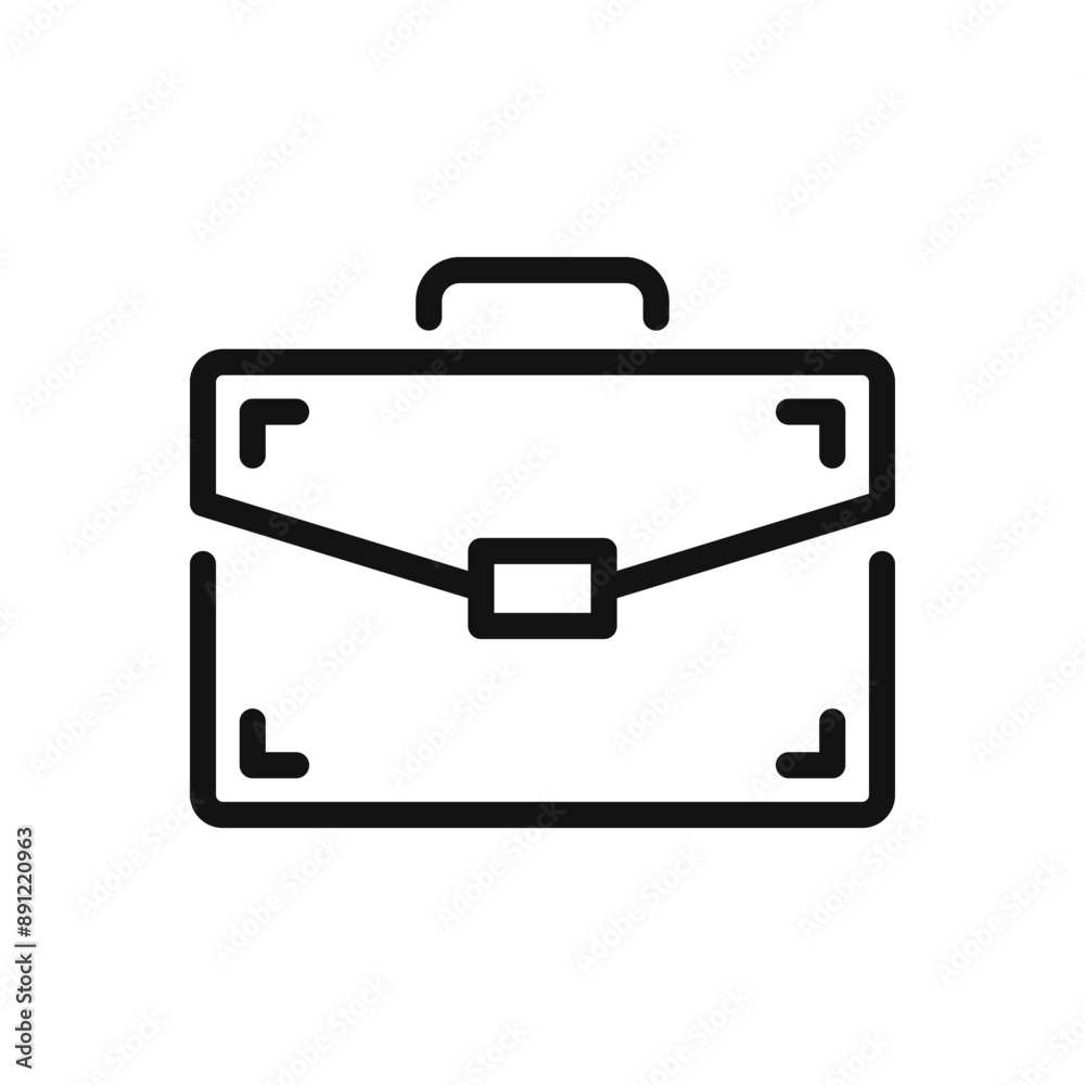 Briefcase Thin Line Vector Icon. Flat icon isolated on the white background Briefcase Thin Line Vector Icon. Flat icon isolated on the white background
