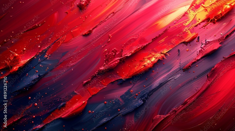 Abstract Painting in Bold Reds and Blues Abstract Painting in Bold Reds and Blues