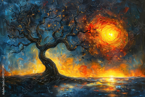 Fantastic tree, artistic vi...