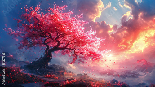 Oil painting spring spring ...