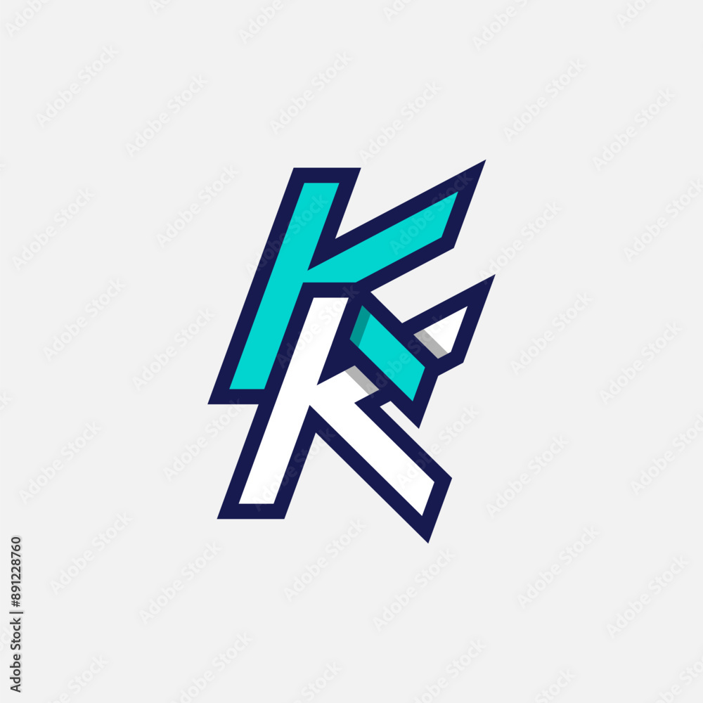 Initial Letter KK Logo, Monogram Logo letter K with K combination, design logo template element, vector illustration Initial Letter KK Logo, Monogram Logo letter K with K combination, design logo template element, vector illustration