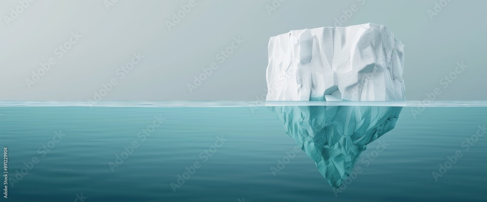 Obraz premium Iceberg graphic background, natural light, ample space