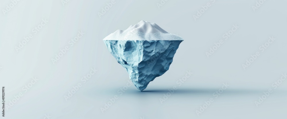 Obraz premium Clean iceberg graph design, natural lighting, open space