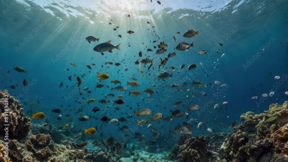 Obraz premium River garbage 