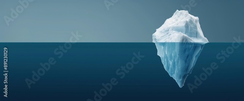 Natural light iceberg graph, ample space for text
