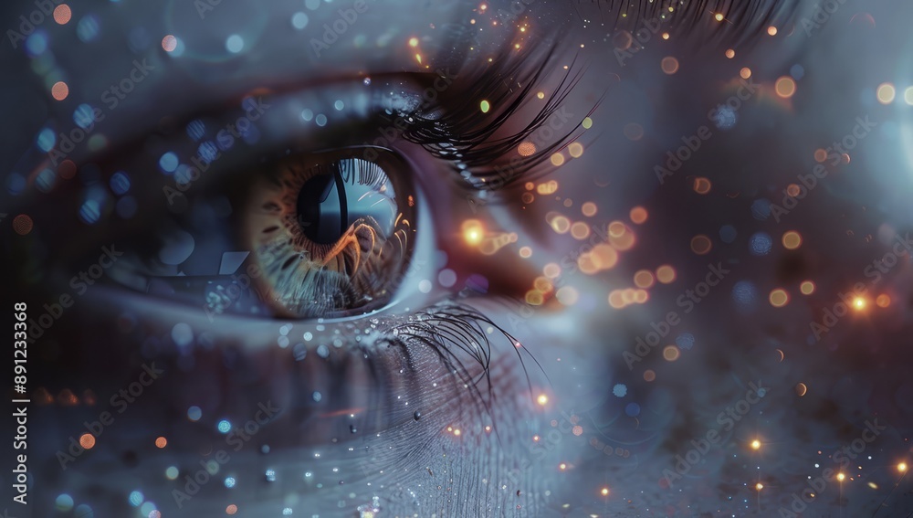 Eye biometrics and particles Eye biometrics and particles