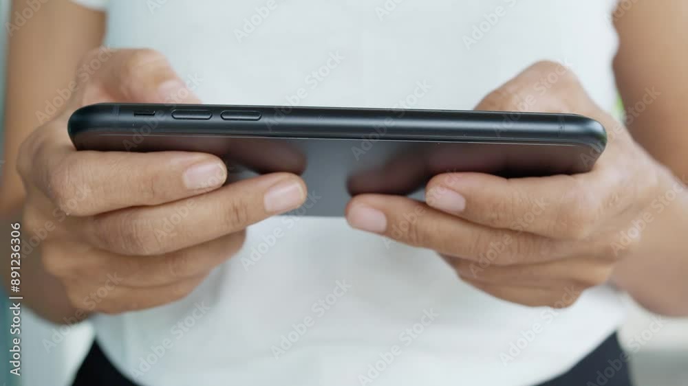 Girl play game online with smarphone, lifestyle user streaming playser gaming share broadcast social digital internet technology Girl play game online with smarphone, lifestyle user streaming playser gaming share broadcast social digital internet technology