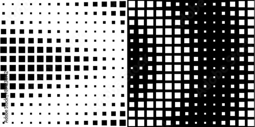 Square Vector Abstract Geometric Background. Halftone Square Pattern