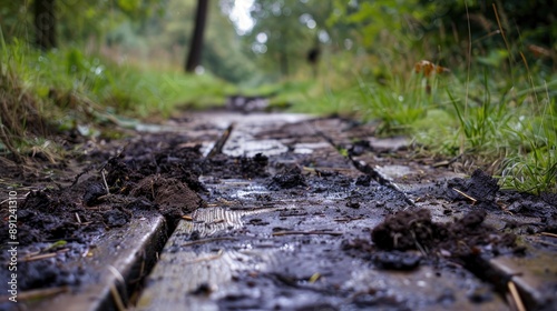 Manure on a wooden path © Rizvan