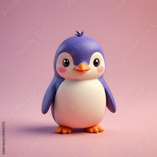 Cute Cartoon Penguin © klakonstudio