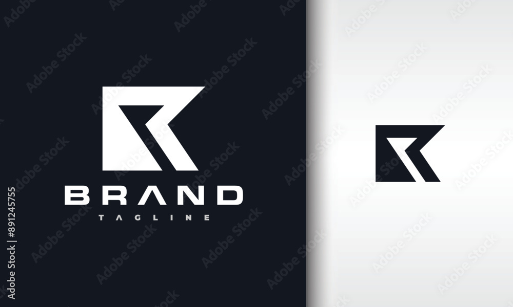 letter R strong geometric logo letter R strong geometric logo