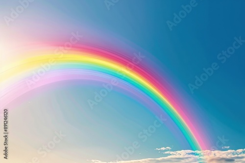 Rainbow Arch in a Blue Sky