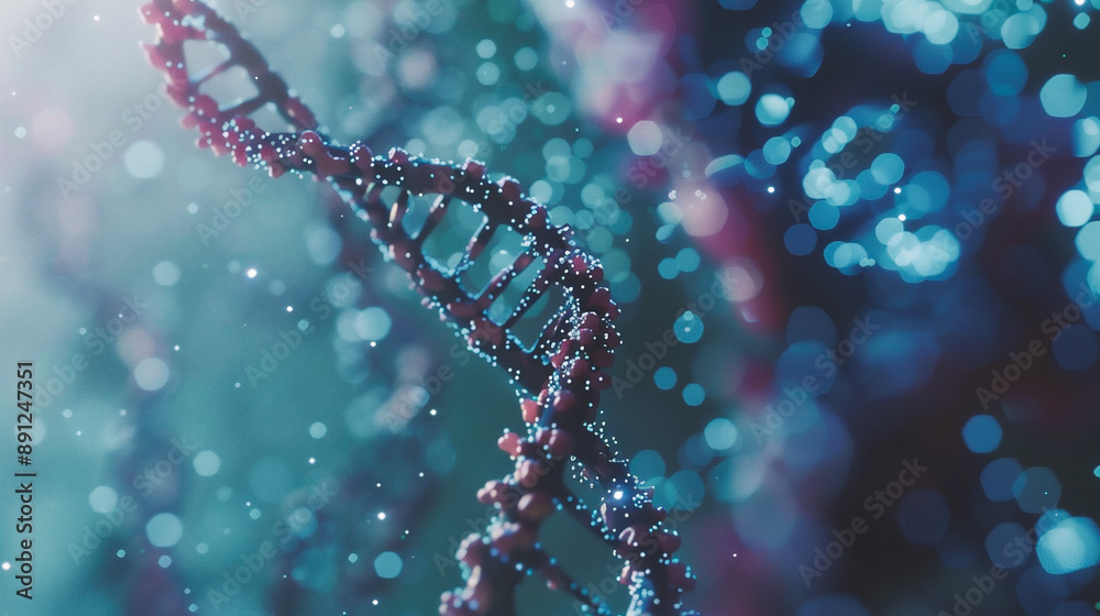 DNA molecule, biochemistry, genetics and medicine concept DNA molecule, biochemistry, genetics and medicine concept