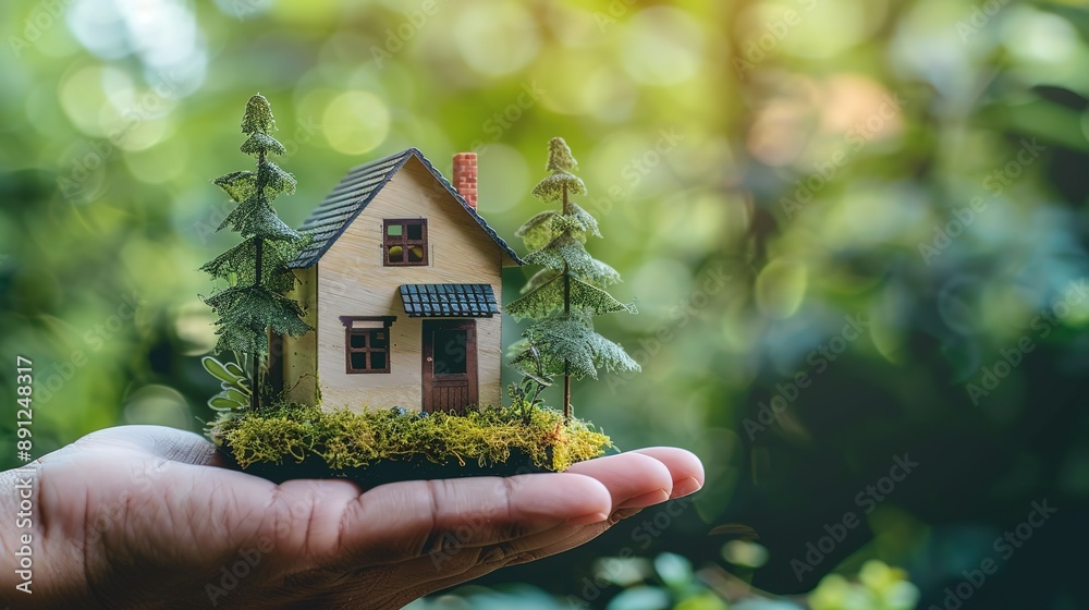 Small house in a human hand. New home, business, investment and real estate concept. Small house in a human hand. New home, business, investment and real estate concept.