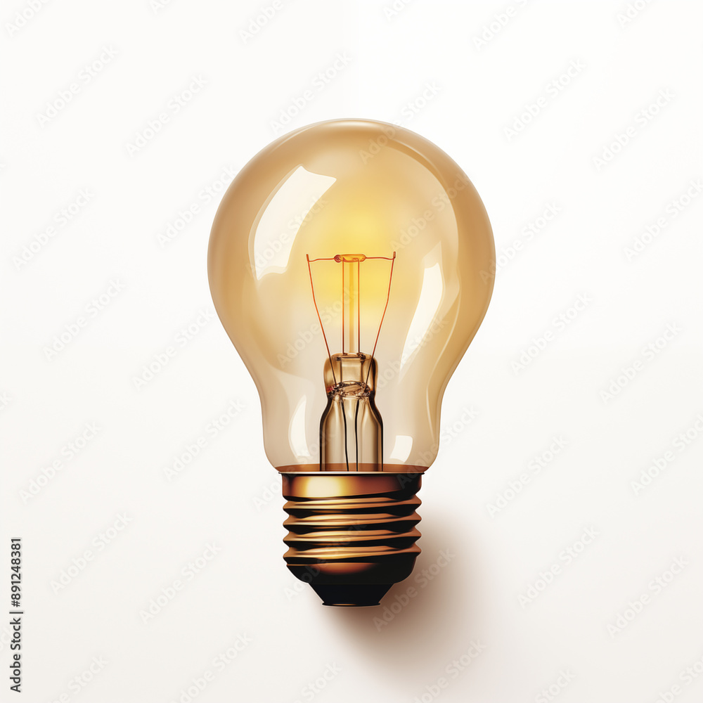 Classic Incandescent Light Bulb Isolated on White Background Classic Incandescent Light Bulb Isolated on White Background