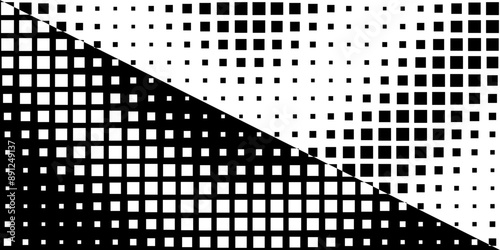 Square Vector Abstract Geometric Background. Halftone Square Pattern