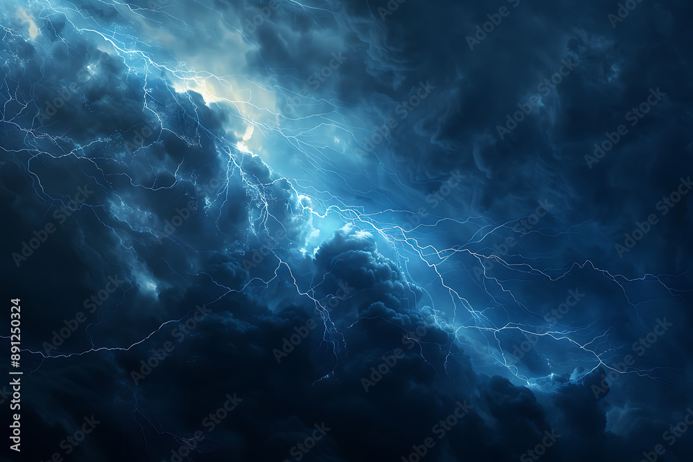 Dramatic photo of lightning during a thunderstorm, capturing the powerful and awe-inspiring natural phenomenon with bright flashes illuminating the dark sky. Dramatic photo of lightning during a thunderstorm, capturing the powerful and awe-inspiring natural phenomenon with bright flashes illuminating the dark sky.