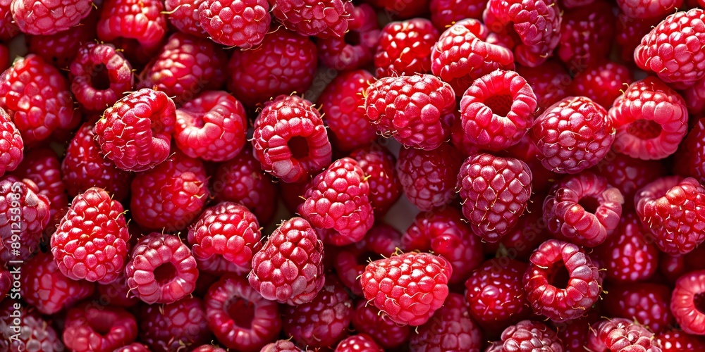 Macro shot of fresh, dew-covered raspberries. Raspberry banner. Raspberry background.
Macro shot of fresh, dew-covered raspberries. Raspberry banner. Raspberry background.