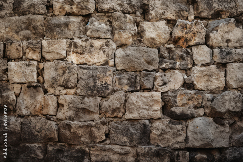 Processed collage of old ancient sand block wall texture in daylight. Background for banner Processed collage of old ancient sand block wall texture in daylight. Background for banner