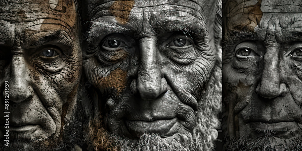 A series of portraits of influential American historical figures. A series of portraits of influential American historical figures.