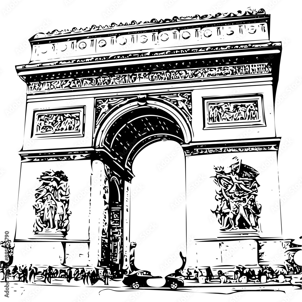 Fototapeta premium Paris Arc de Triomphe