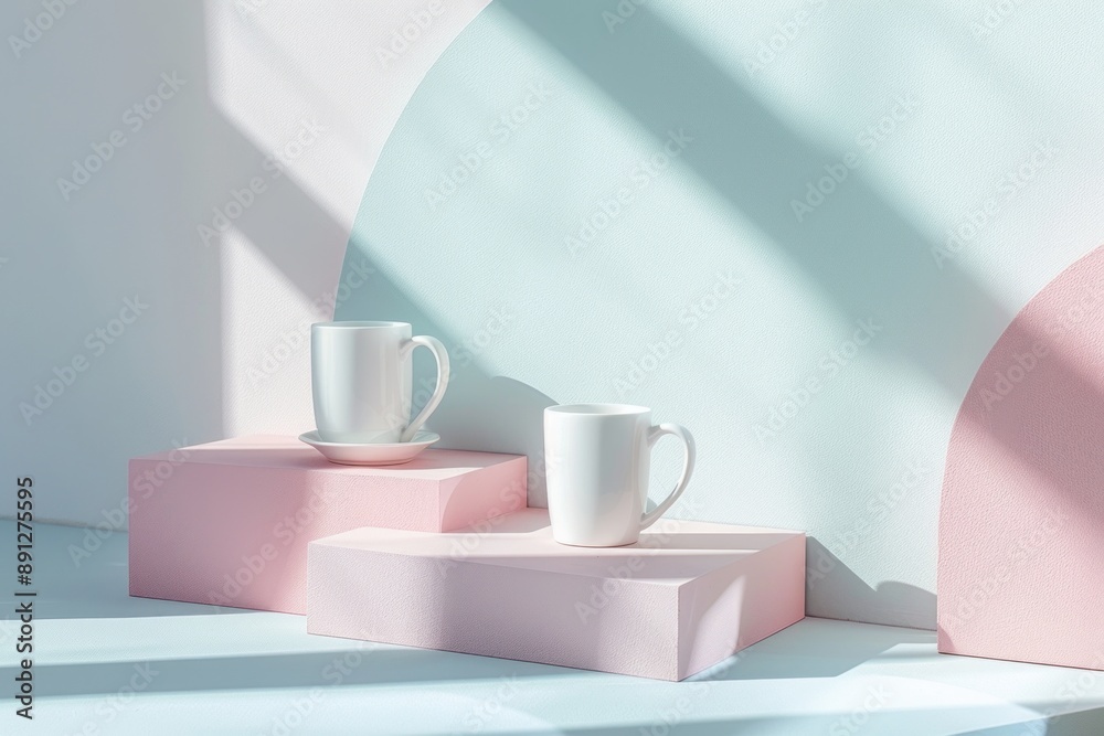 Pastel blue and pink abstract design background, Soft pastel colors to create contrast backdrop Pastel blue and pink abstract design background, Soft pastel colors to create contrast backdrop