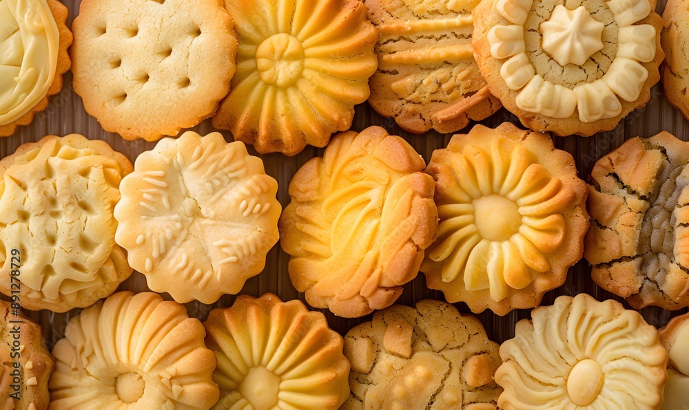 plain cookies in an assortment, Generative AI