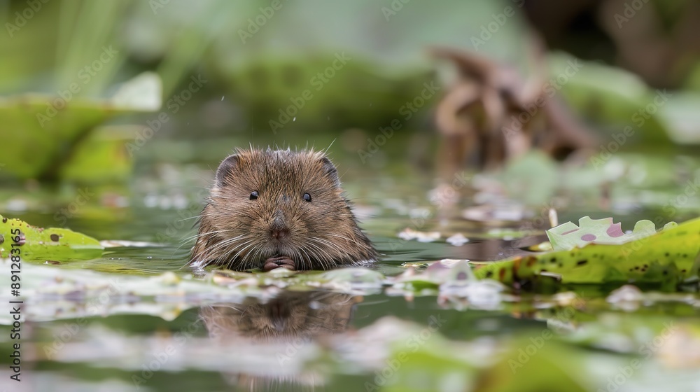 European Common Vole, Captured in a Detailed and Naturalistic Style, Showcasing the Small Rodent’s Distinctive Features and Habitat European Common Vole, Captured in a Detailed and Naturalistic Style, Showcasing the Small Rodent’s Distinctive Features and Habitat