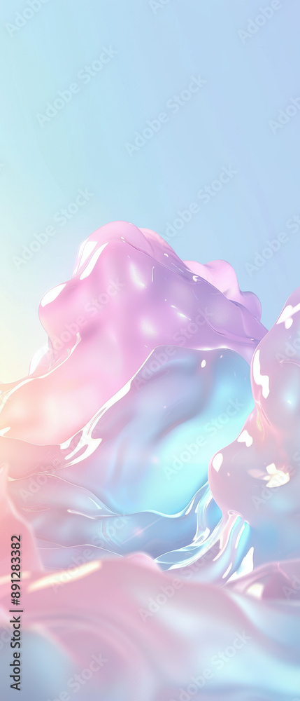 A colorful, abstract image of a mountain with a pink, blue, and purple hue A colorful, abstract image of a mountain with a pink, blue, and purple hue