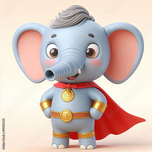 Cute Elephant Hero Cartoon , 3d
Generative aI