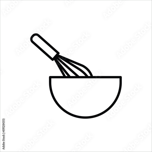 Mixing bowl icon vector design templates simple and modern