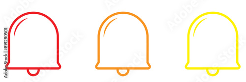  notification bell icons vector illustration