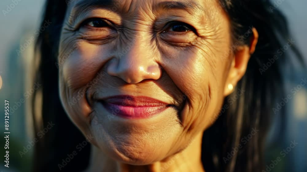 A Native American woman with a smile on her face. Multiculturalism A Native American woman with a smile on her face. Multiculturalism