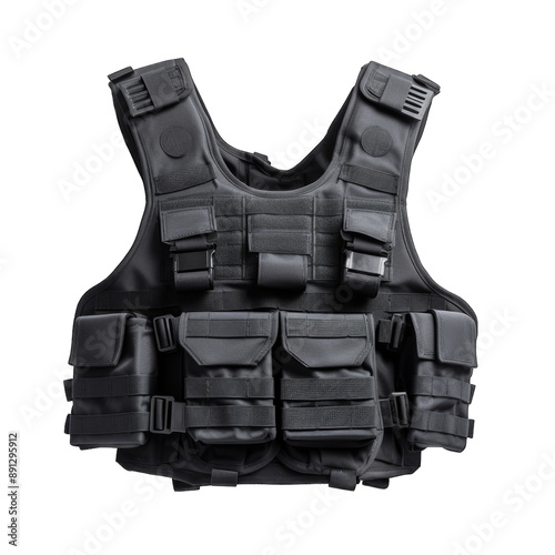 police steel vest object with transparent background photo