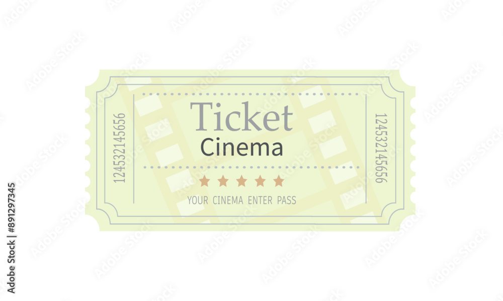Ticket template design isolated on white Ticket template design isolated on white