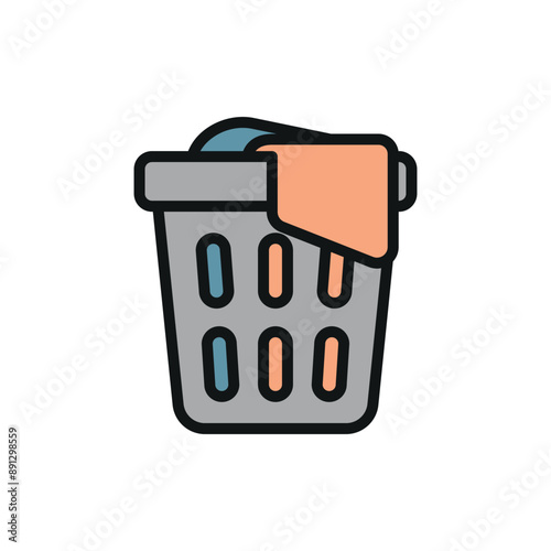 Laundry basket icon vector design templates simple and modern