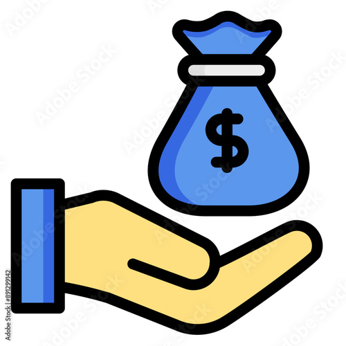  Fund raising Filled Outline Icon