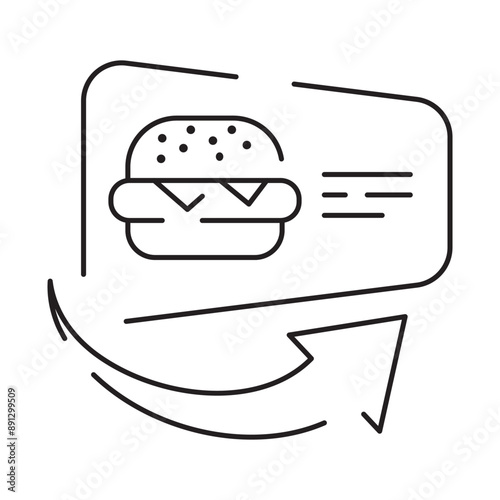 Drive through linear icon. Bank services, ATM, Transport lane to terminal. Contour symbol. Editable stroke