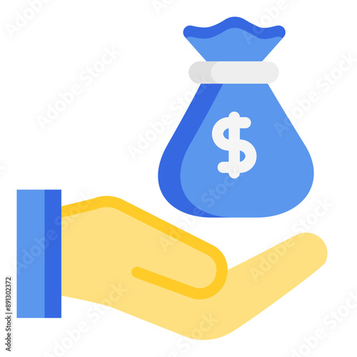  Fund raising 3D Icon